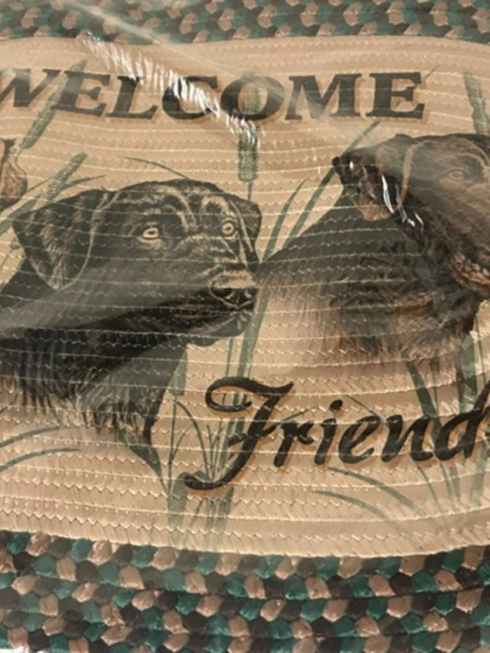 Lab Dogs Braided Jute Rug - Picture 2 of 3
